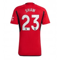 Fotbalové Dres Manchester United Luke Shaw #23 Domácí 2023-24 Krátký Rukáv